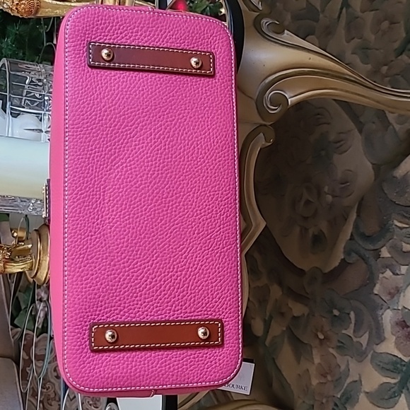 Dooney and Bourke Pebble Leather Hobo Bag..Hot Pink - Picture 4 of 6